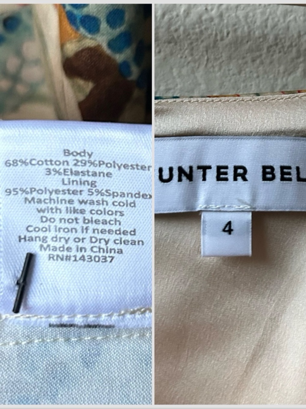 HUNTER BELL cassidy dress in Brown blue harvest Sz 4 - Picture 15 of 16